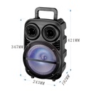 Zore PK-15 FM Radyolu Mikrofonlu RGB TWS 8 inç Stereo Bass Kablosuz Karaoke Hoparlör - 2