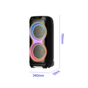 Zore LT-2131 Dijital LED Göstergeli Mikrofonlu RGB TWS Çift 8 inç Stereo Bass Kablosuz Karaoke Hoparlör - 2