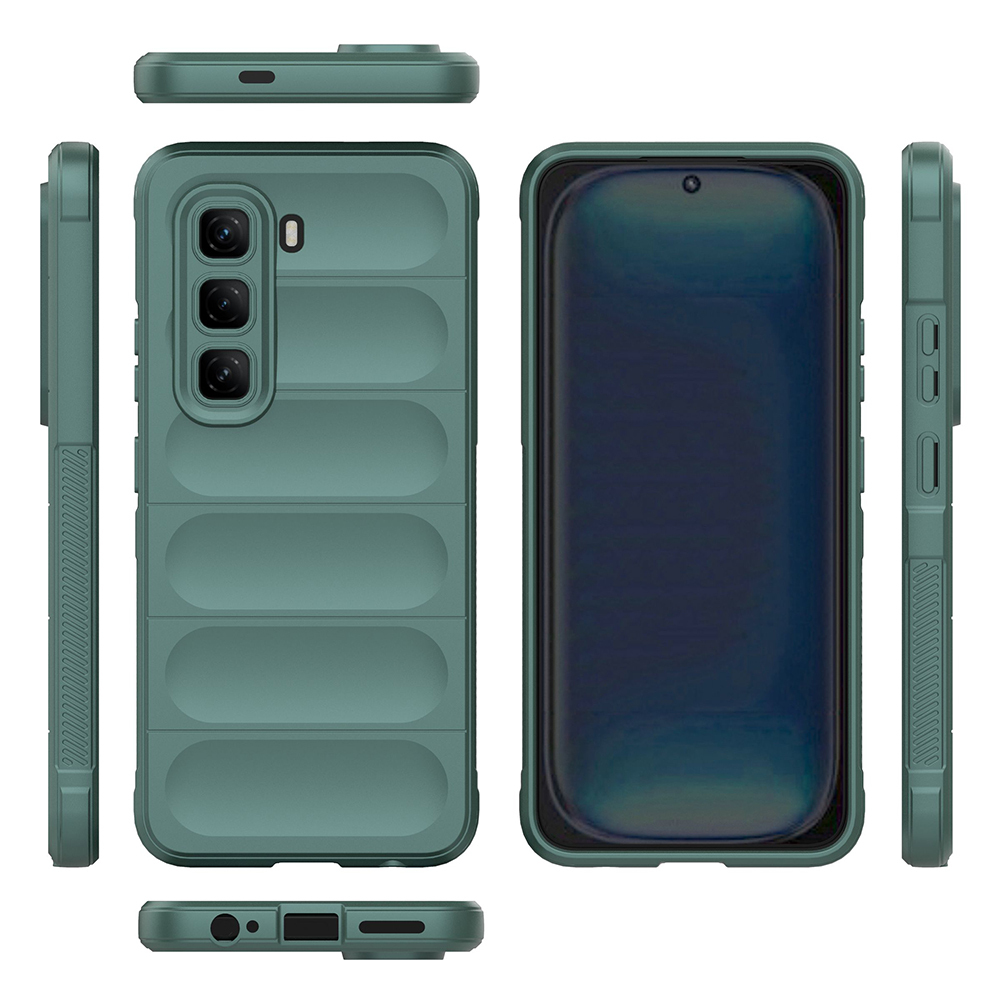 Infinix Hot 50 Pro 4G Uyumlu Kılıf Esnek TPU Oyuklu Arka Yüzey Tasarımlı Zore Etnik Silikon Kapak - 1