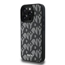 Apple iPhone 15 Pro Max Uyumlu Kılıf DKNY Orjinal Lisanslı M-safe Şarj Özellikli 3D Yazılı Grid Pattern Kapak - 1