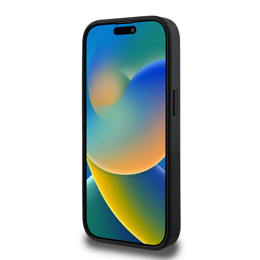 Apple iPhone 15 Pro Max Uyumlu Kılıf DKNY Orjinal Lisanslı M-safe Şarj Özellikli 3D Yazılı Grid Pattern Kapak - 4