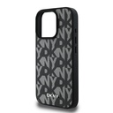 Apple iPhone 15 Pro Max Uyumlu Kılıf DKNY Orjinal Lisanslı M-safe Şarj Özellikli 3D Yazılı Grid Pattern Kapak - 5