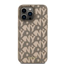 Apple iPhone 15 Pro Max Uyumlu Kılıf DKNY Orjinal Lisanslı M-safe Şarj Özellikli 3D Yazılı Grid Pattern Kapak - 9