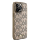 Apple iPhone 15 Pro Max Uyumlu Kılıf DKNY Orjinal Lisanslı M-safe Şarj Özellikli 3D Yazılı Grid Pattern Kapak - 10