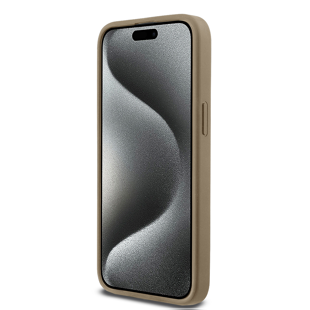 Apple iPhone 15 Pro Max Uyumlu Kılıf DKNY Orjinal Lisanslı M-safe Şarj Özellikli 3D Yazılı Grid Pattern Kapak - 11