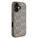 Apple iPhone 16 Uyumlu Kılıf DKNY Orjinal Lisanslı M-safe Şarj Özellikli 3D Yazılı Grid Pattern Kapak - 3