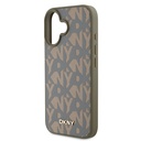Apple iPhone 16 Uyumlu Kılıf DKNY Orjinal Lisanslı M-safe Şarj Özellikli 3D Yazılı Grid Pattern Kapak - 5