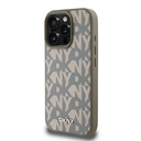 Apple iPhone 16 Pro Max Uyumlu Kılıf DKNY Orjinal Lisanslı M-safe Şarj Özellikli 3D Yazılı Grid Pattern Kapak - 1