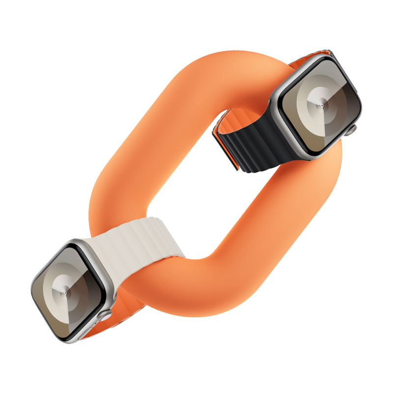 Apple Watch 10 42mm Uyumlu Benks Magnetik Tak Çıkar Silikon Strap Kayış - 4