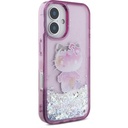 Apple iPhone 16 Uyumlu Kılıf Hello Kitty Orjinal Lisanslı Sıvılı Simli 50. Yıldönümü Partisi Kapak