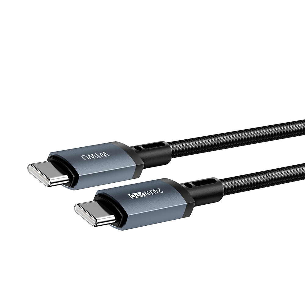 Wiwu Wi-C058 Titanlink Serisi Type-C to Type-C Hızlı Şarj Özellikli Data ve Şarj Kablosu 240W 1.5M - 1