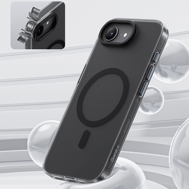 Apple iPhone 16E Uyumlu Kılıf M-safe Şarj Özellikli Benks Lucid Armor Kapak - 7