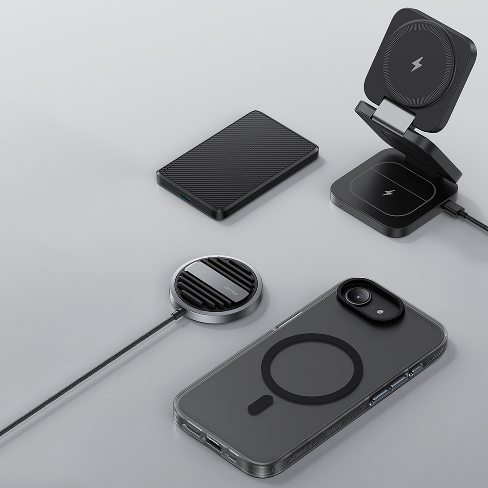 Apple iPhone 16E Uyumlu Kılıf M-safe Şarj Özellikli Benks Lucid Armor Kapak - 11