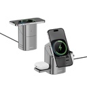Recci RW05 Qi2 Şarj Teknolojili Ambiyans Işıklı Telefon&Akıllı Saat&Kulaklık 15W 3in1 Kablosuz Şarj Standı - 4