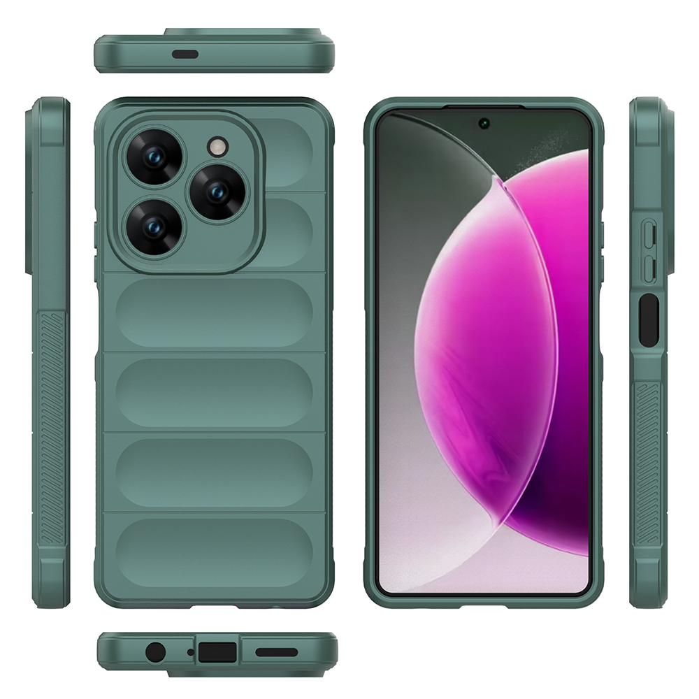 Tecno Spark 20 Uyumlu Pro 4G Kılıf Esnek TPU Oyuklu Arka Yüzey Tasarımlı Zore Etnik Silikon Kapak - 16