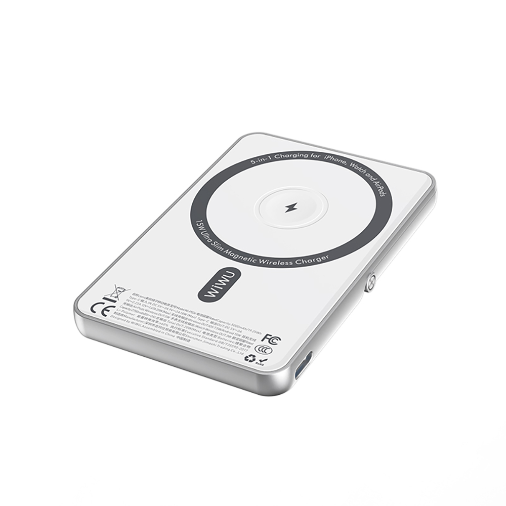 Wiwu Wi-P034 Dijital LED Göstergeli Standlı Kablosuz Powerbank 5000mAh 15W - 6