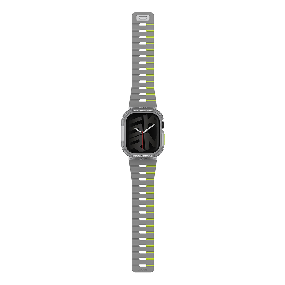 Apple Watch Ultra 49mm Uyumlu Skinarma Nightglow Atom TPU Kasa Koruyucu + Gemini Silikon Kordon - 2