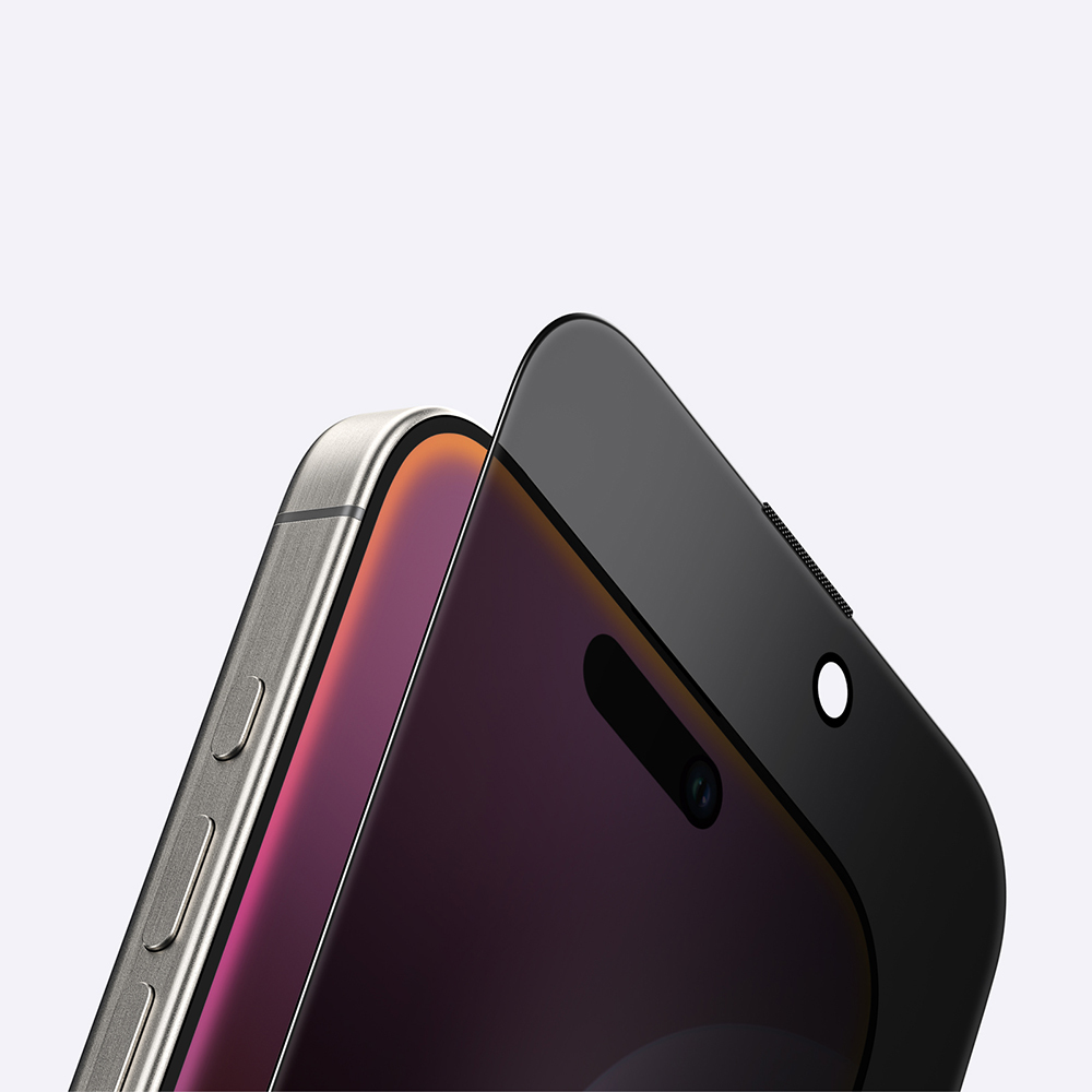 Apple iPhone 16 Uyumlu Amazingthing Titan Privacy Parmak İzi Bırakmayan Temperli Cam Ekran Koruyucu - 11