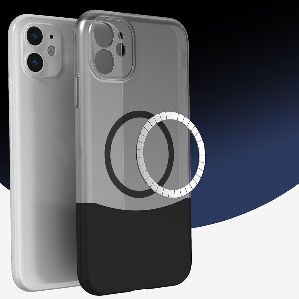 Apple iPhone 11 Uyumlu Kılıf M-Safe Şarj Özellikli Mıknatıslı Zore Duble Kapak - 2