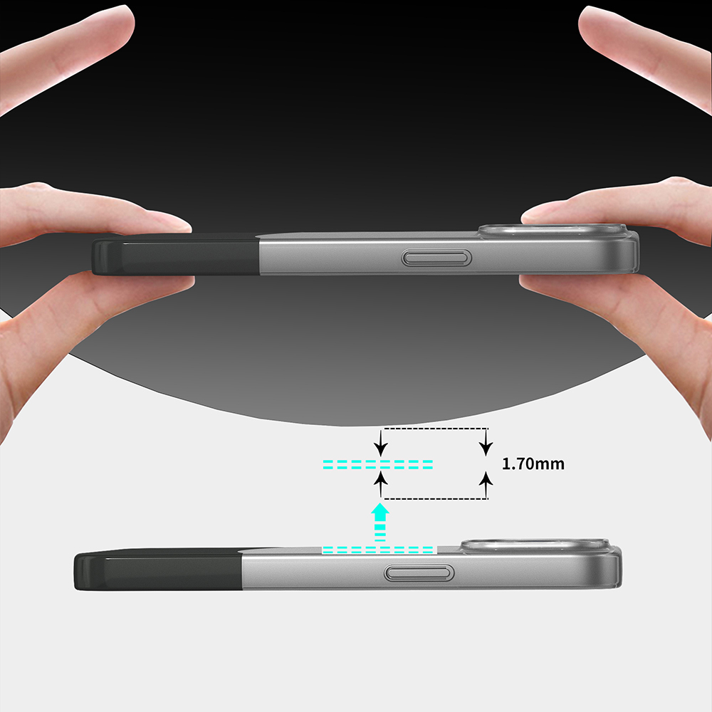 Apple iPhone 15 Pro Uyumlu Kılıf M-Safe Şarj Özellikli Mıknatıslı Zore Duble Kapak - 1