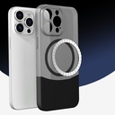 Apple iPhone 15 Pro Uyumlu Kılıf M-Safe Şarj Özellikli Mıknatıslı Zore Duble Kapak - 2