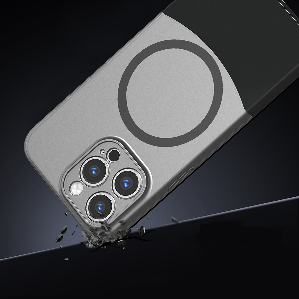 Apple iPhone 15 Pro Uyumlu Kılıf M-Safe Şarj Özellikli Mıknatıslı Zore Duble Kapak - 3
