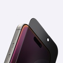 Apple iPhone 16 Pro Max Uyumlu Amazingthing Radix Privacy Parmak İzi Bırakmayan Temperli Cam Ekran Koruyucu - 10