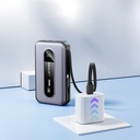 Lenyes PX1002D Dijital LED Göstergeli Teleskopik Type-C ve Lightning Kablolu Powerbank 35W 10.000mAh - 11