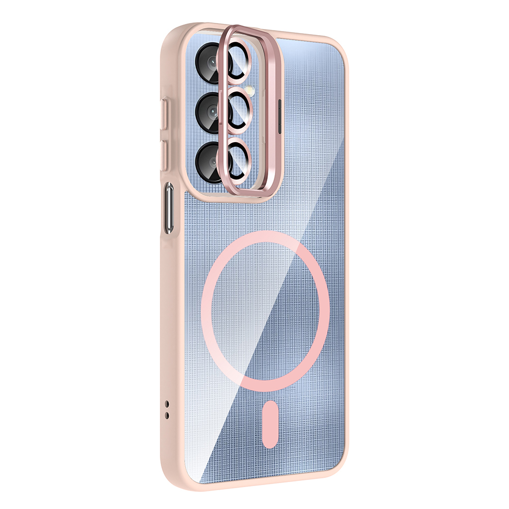 Samsung Galaxy A36 Uyumlu Kılıf Standlı ve Kamera Lens Hediyeli M-Safe Şarj Özellikli Zore Etro Kapak - 7