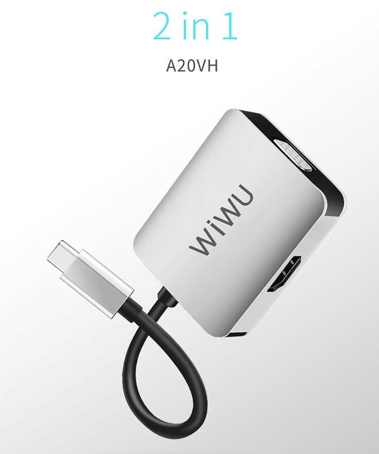 Wiwu Alpha A20VH 2 in 1 Type-C Hub - 3