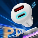 Lenyes CA53 Hızlı Şarj Özellikli Dual Type-C + USB-A Portlu Mini Araç Şarj Aleti 30W - 5