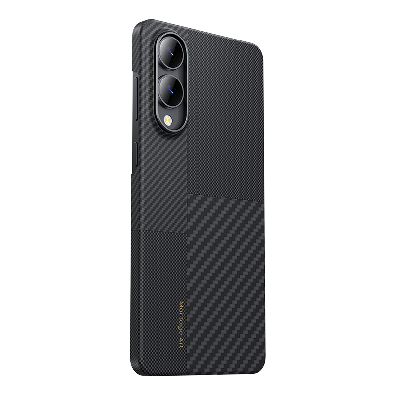 Samsung Galaxy S25 Edge Uyumlu Kılıf M-safe Şarj Özellikli Karbon Fiber Benks Montage ArmorAir Kevlar Kapak - 1