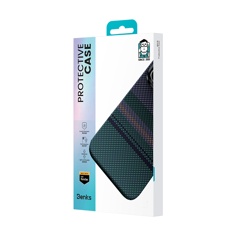 Samsung Galaxy S25 Edge Uyumlu Kılıf M-safe Şarj Özellikli Karbon Fiber Tasarımlı Benks Aurora ArmorAir Kevlar Kapak - 11