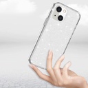 Apple iPhone 14 Uyumlu Kılıf Parlayan Simli Şeffaf Zore Redos Kapak - 1