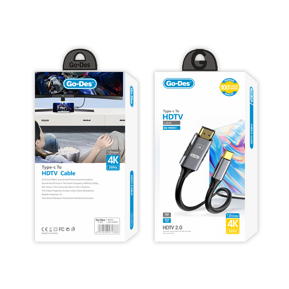 Go Des GD-HM813 Type-C to HDTV Kablo 1.8M - 3