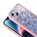 Apple iPhone 14 Uyumlu Kılıf Taşlı ve Simli Tasarım Zore Azra Kapak - 6