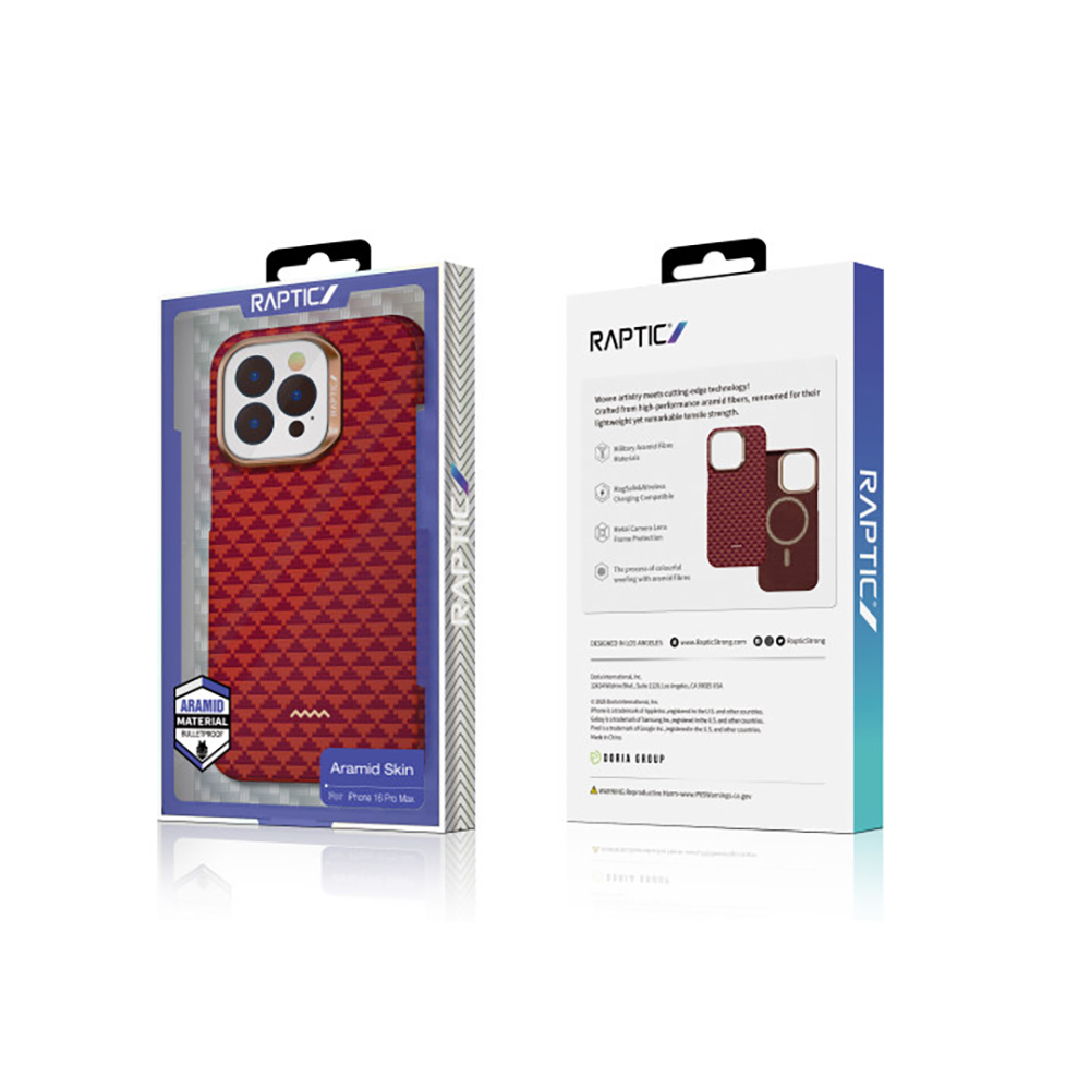 Apple iPhone 16 Pro Uyumlu Kılıf M-safe Şarj Özellikli Raptic Aramid Skin Origin Serisi Kapak - 25