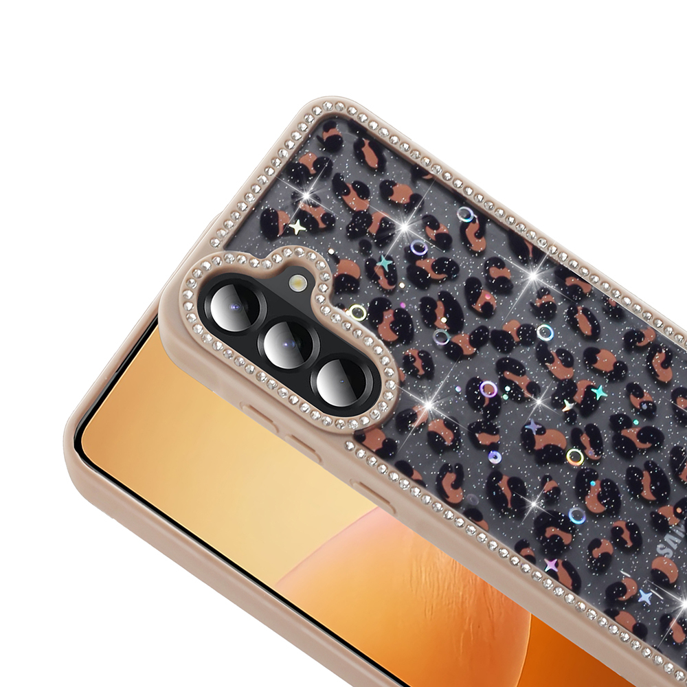 Samsung Galaxy A36 Uyumlu Kılıf Taşlı ve Simli Tasarım Zore Azra Kapak - 4