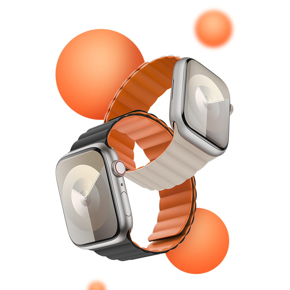 Apple Watch 7 45mm Uyumlu Benks Magnetik Tak Çıkar Silikon Strap Kayış - 3