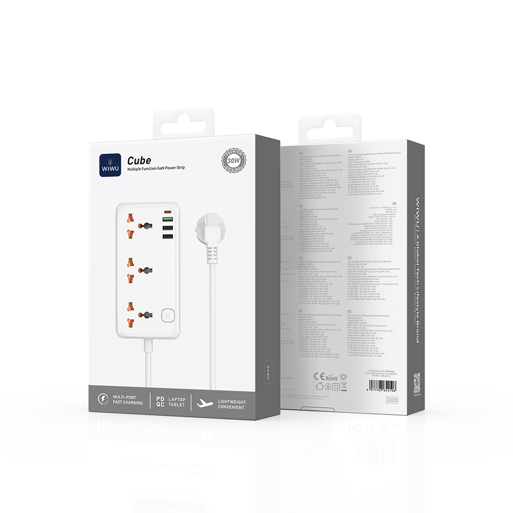 Wiwu Wi-S005 GaN Tech Power Strip Çoklu Priz 30W - 5