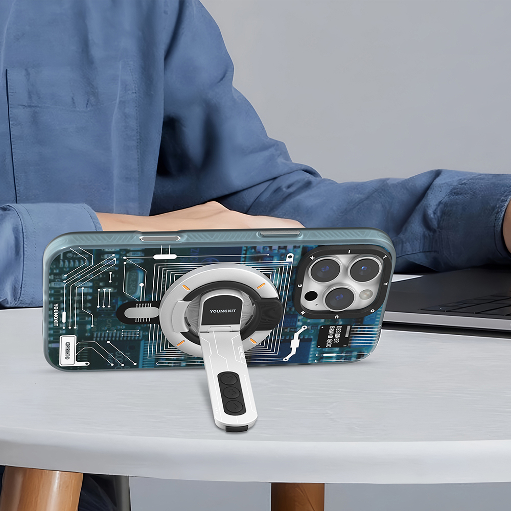 Youngkit Technology Serisi Telefon ve Tabletler için Magnetik Ring Stand - 27
