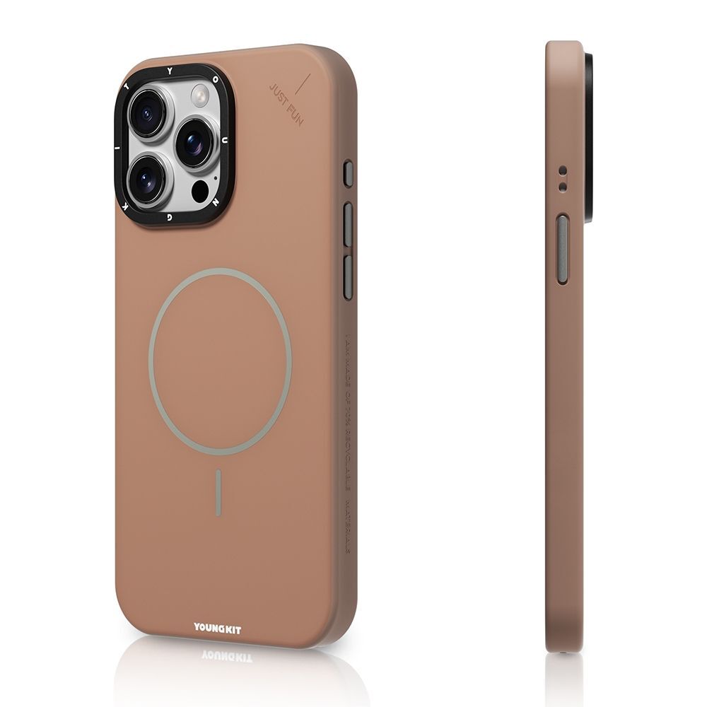 Apple iPhone 15 Pro Max Uyumlu Kılıf M-safe Şarj Özellikli Youngkit Dynamag Serisi Kapak - 1