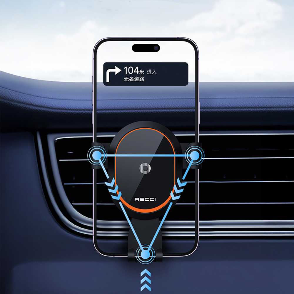 Recci RHO-C26 360 Dönebilen Havalandırma Tasarım Araç Telefon Tutucu - 7