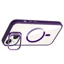Apple iPhone 13 Uyumlu Kılıf Standlı ve Kamera Lens Hediyeli M-Safe Şarj Özellikli Zore Etro Kapak - 6