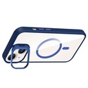 Apple iPhone 13 Uyumlu Kılıf Standlı ve Kamera Lens Hediyeli M-Safe Şarj Özellikli Zore Etro Kapak - 10