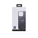 Apple iPhone 16 Pro Uyumlu Kılıf M-safe Şarj Özellikli Grip 3 Standlı 600D Aramid Fiber Pitaka Ultra-Slim Classic Serisi Black-Grey Twill Kapak - 2