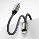 Recci RS35CL Type-C to Lightning PD 30W Örgü Tasarımlı Hızlı Şarj Özellikli Data ve Şarj Kablosu 1M - 3