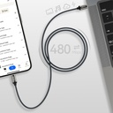 Recci RS35CL Type-C to Lightning PD 30W Örgü Tasarımlı Hızlı Şarj Özellikli Data ve Şarj Kablosu 1M - 5
