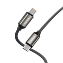 Recci RS45CC Type-C to Type-C PD 100W Örgü Tasarımlı Hızlı Şarj Özellikli Data ve Şarj Kablosu 1M - 1