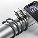 Recci RS45CC Type-C to Type-C PD 100W Örgü Tasarımlı Hızlı Şarj Özellikli Data ve Şarj Kablosu 1M - 3